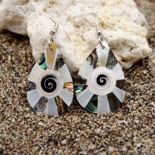 Top Picks Resin Shell Earrings Original Handmade Bali Product